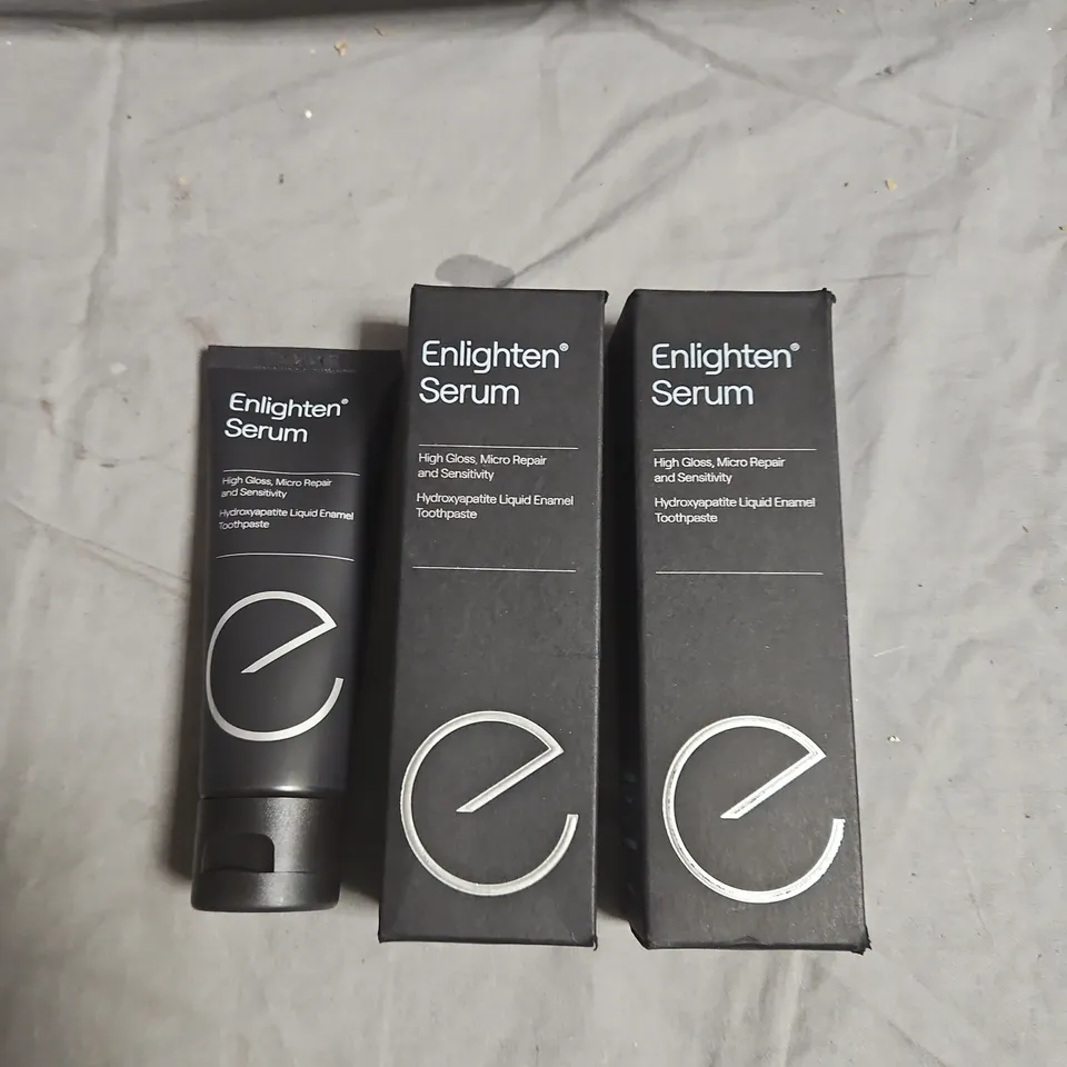 ENLIGHTEN SERUM TOOTHPASTE SET OF 2 – HYDROXYAPATITE LIQUID ENAMEL, BOXED, 75ML