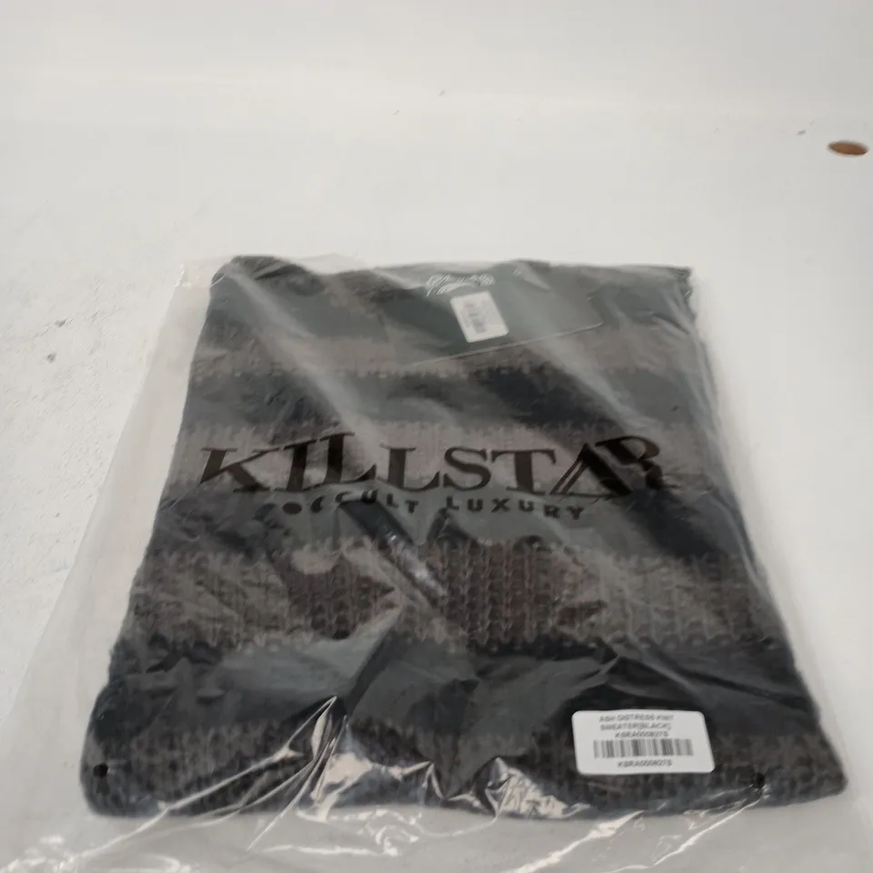 BOX OF APPROXIMATELY 20 BRAND NEW ASSORTED KILLSTAR CLOTHING ITEMS INCLUDING ASH DISTRESS KNIT SWEATER AND HEADSTONE KNIT CARDIGAN 