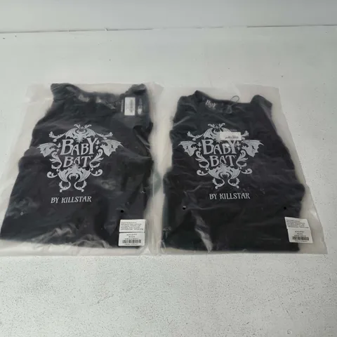 LOT OF APPROXIMATELY 50 BRAND NEW KILLSTAR ADA'S SPIRIT TOPS IN BLACK - UNCHECKED SIZES