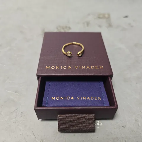 BOXED MONICA VINADER GOLDEN RING 