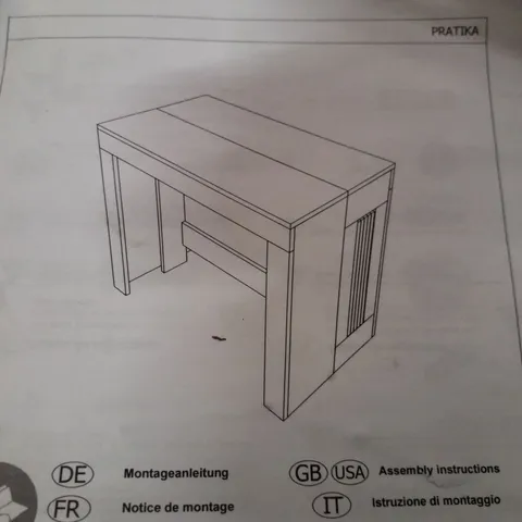 BOXED PRATIKA EXTENDABLE CONSOLE TABLE (2 BOXES)