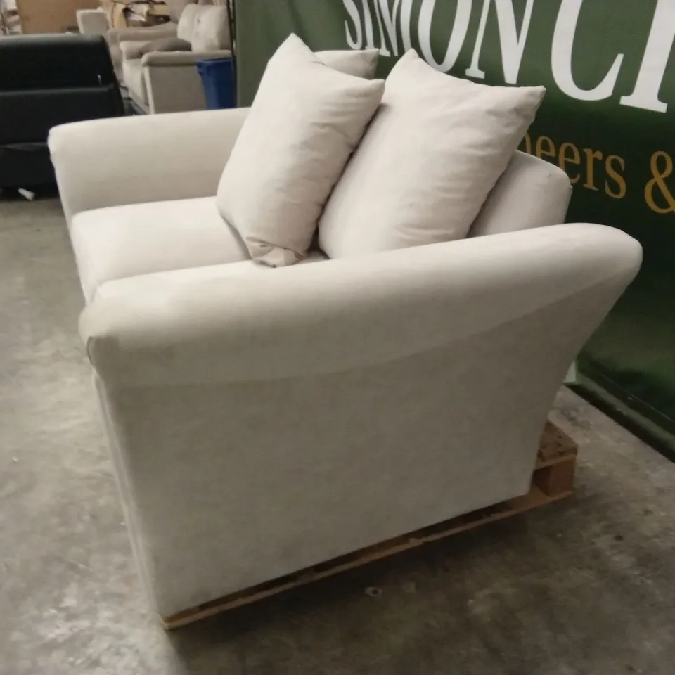 DURY FABRIC 2 SEATER SCATTER BACK SOFA - NATURAL RRP £479