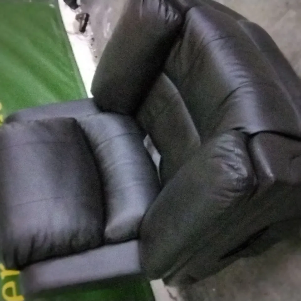 QUALITY DESIGNER DARK BROWN LEATHER POWER RECLINER ARMCHAIR 