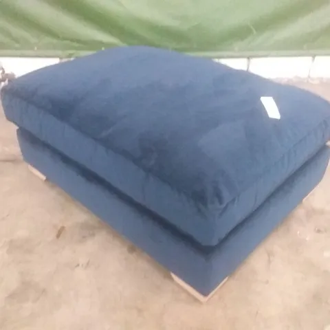DESIGNER LOUNGE CO IMOGEN DARK BLUE FABRIC FOOTSTOOL
