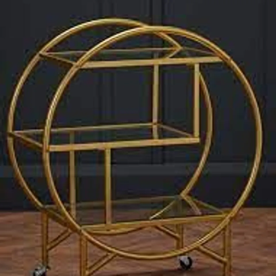BOXED DIXIE GOLD DRINKS TROLLEY 