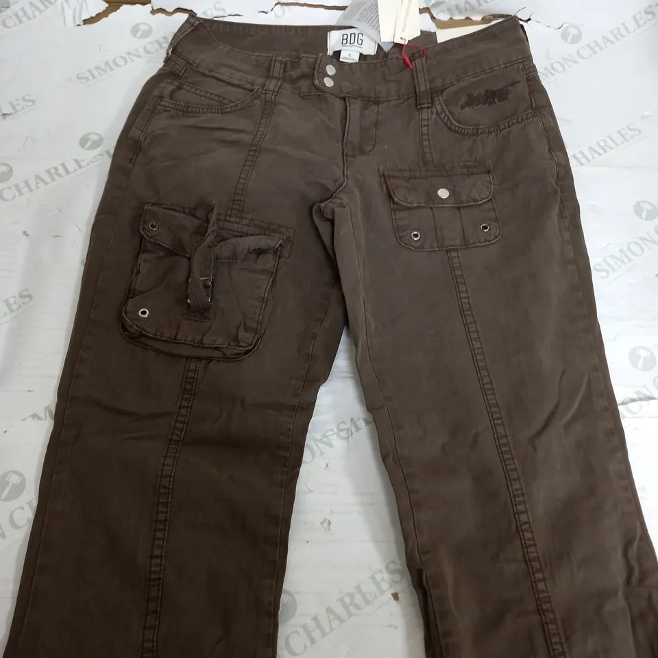 BDG URBAND OUTFITTERS ROMI BOOTCUT LOW RISE TROUSERS - SMALL