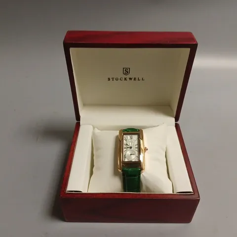 LADIES STOCKWELL WATCH – TEXTURED DIAL WITH SUB DIAL MINUTE HAND – LEATHER STRAP – GIFT BOX INCLUDED