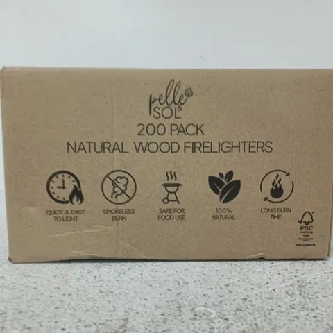 NATURAL WOOD FIRELIGHTERS – 200 PACK