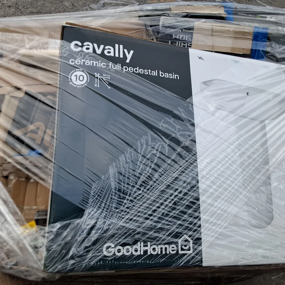 PALLET CONTAINING APPROXIMATELY 6 ASSORTED ITEMS TO INCLUDE MSI MONITOR, CAVALRY SINK BASIN AND NEXSTAR COMPUTERISED TELESCOPE