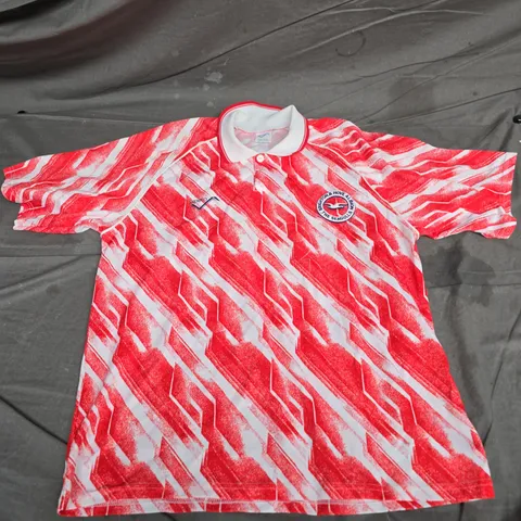 BRIGHTON & HOVE ALBION FC CLASSIC JERSEY – RED/WHITE DIAGONAL STRIPE, CREST, RIBERO, MEN'S SIZE 44-46