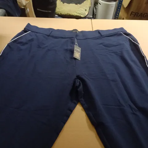 BOX OF APPROXIMATELY 20 BRAND NEW DESTELLO NAVY TROUSERS - UK 22
