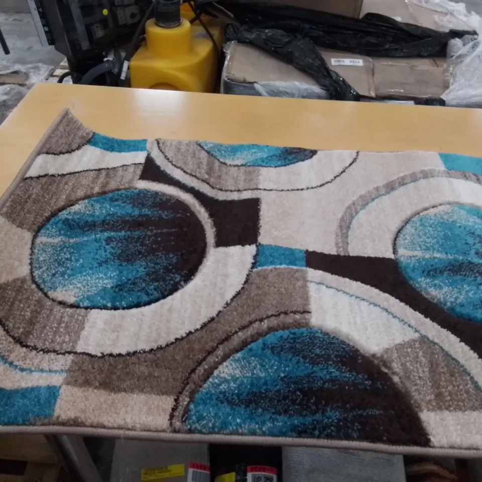 BLUE BEIGE BROWN RUG