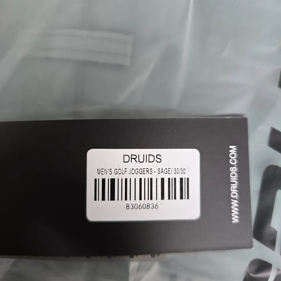 BAGGED DRUIDS MEN'S GOLF JOGGERS - SAGE, UK 30 (30W/30L)