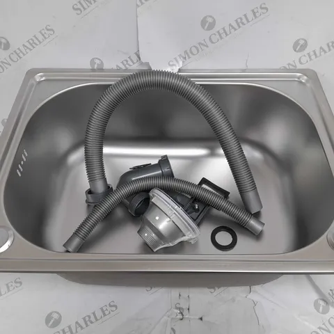 SILVER KITCHEN SINK 58X44X27CM