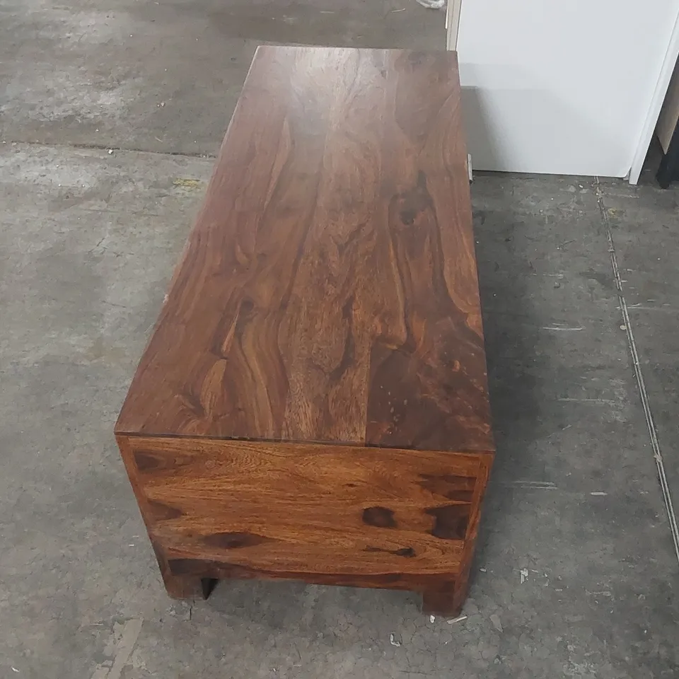 HARVEY SOLID WOOD COFFEE TABLE WITH STORAGE