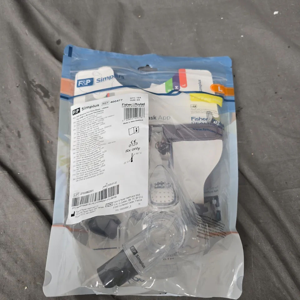 SEALED F&P SIMPLUS FULL FACE MASK - L