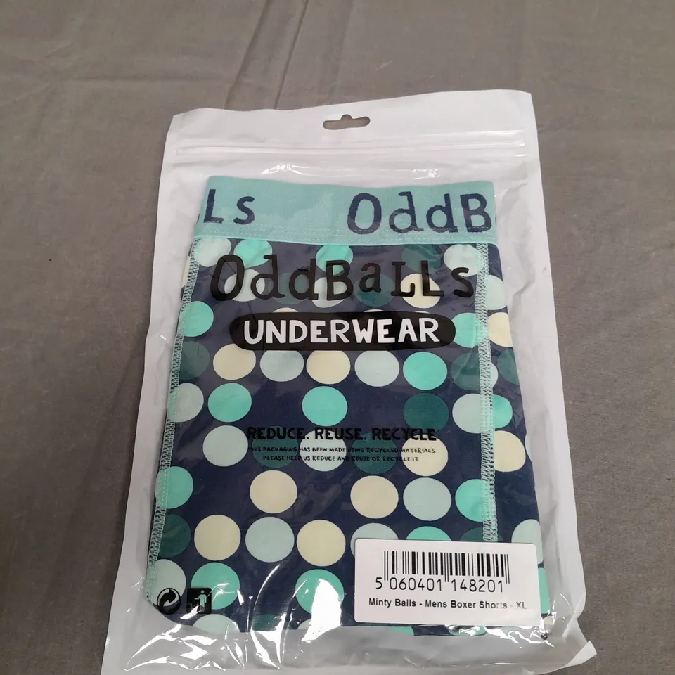 SEALED ODDBALLS UNDERWEAR MINTY BALLS MENS BOXERS SHORTS - XL