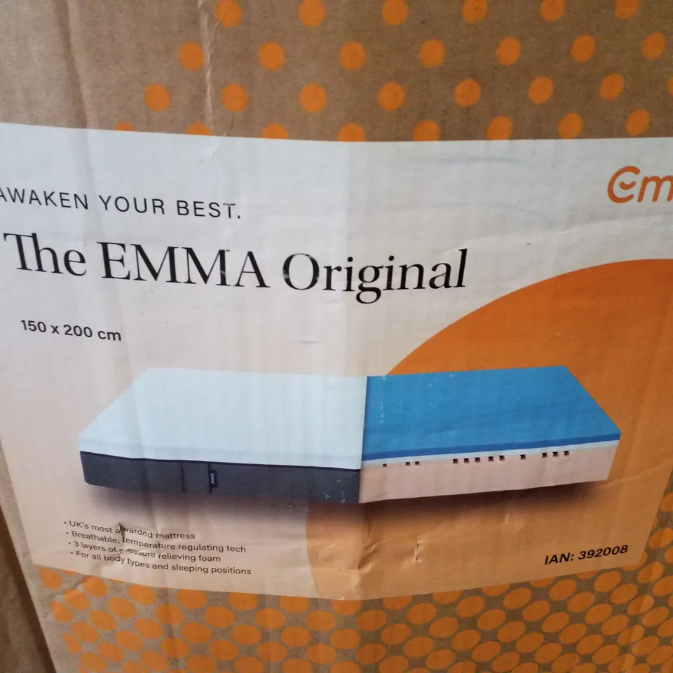 BOXED EMMA ORIGINAL 150×200CM ROLLED MATTRESS 