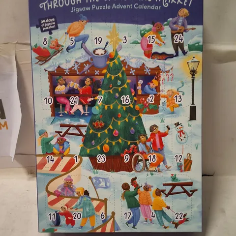 THROUGH THE CHRISTMAS MARKET JIGSAW PUZZLE ADVENT CALENDAR – 20-PIECE