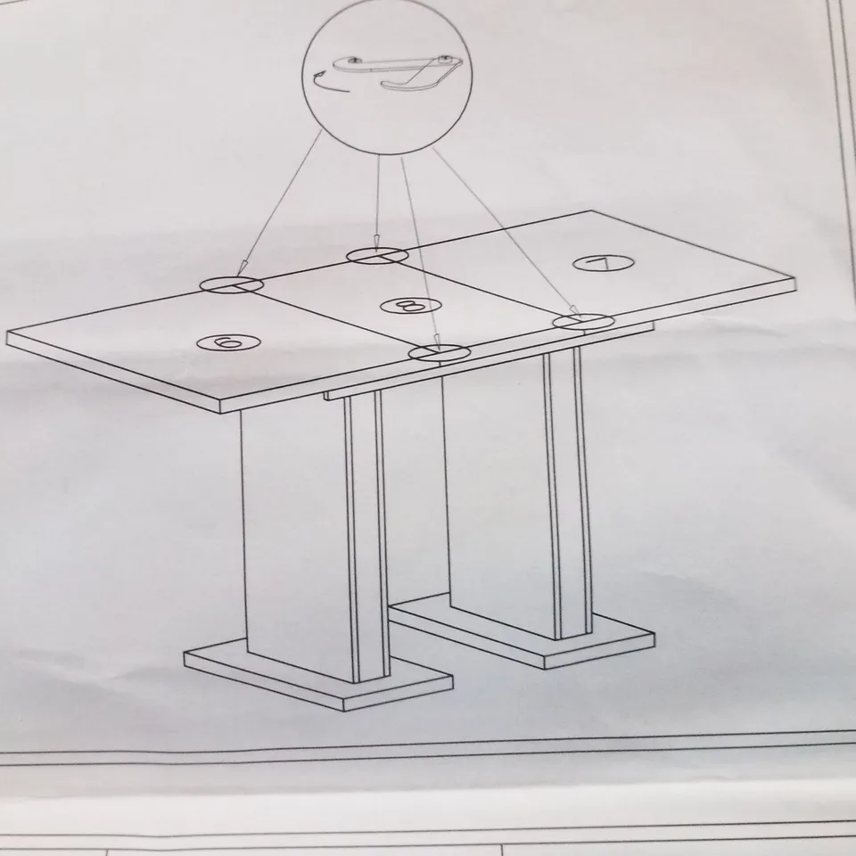 BOXED STOL TABLE TOP AND BASE GLOSS BIALY [2 BOXES]