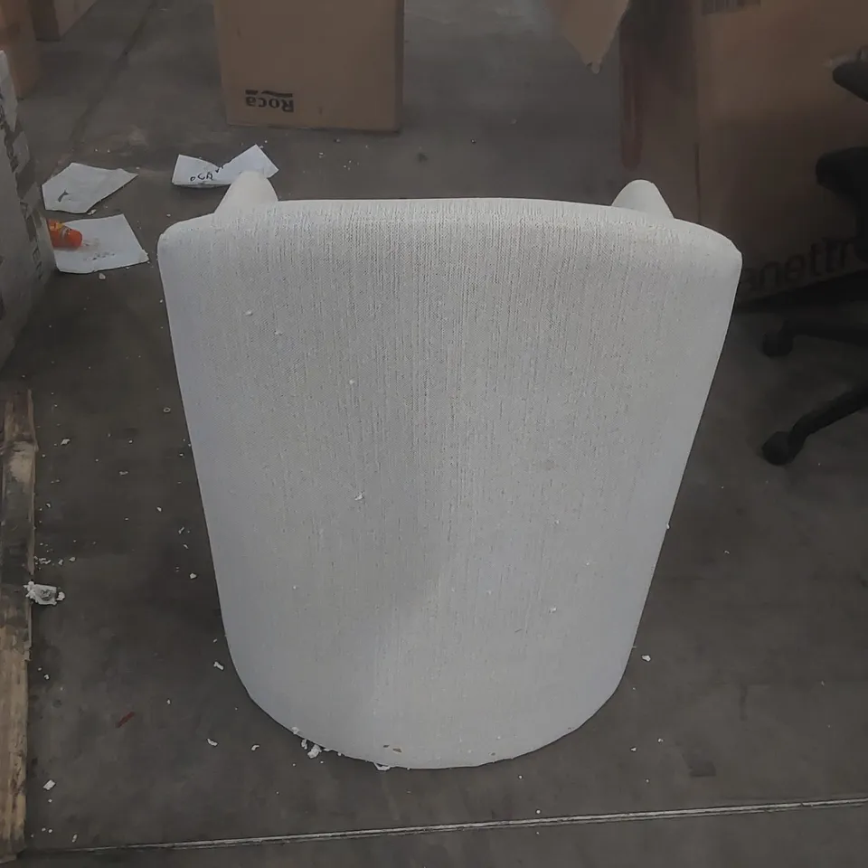 BOXED DANETTI FREYA DINING CHAIR - IVORY DUAL TONE FABRIC 