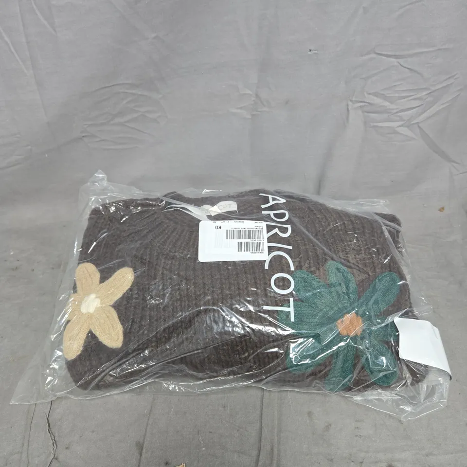 APRICOT EMBROIDERED DAISIES JUMPER BROWN XL