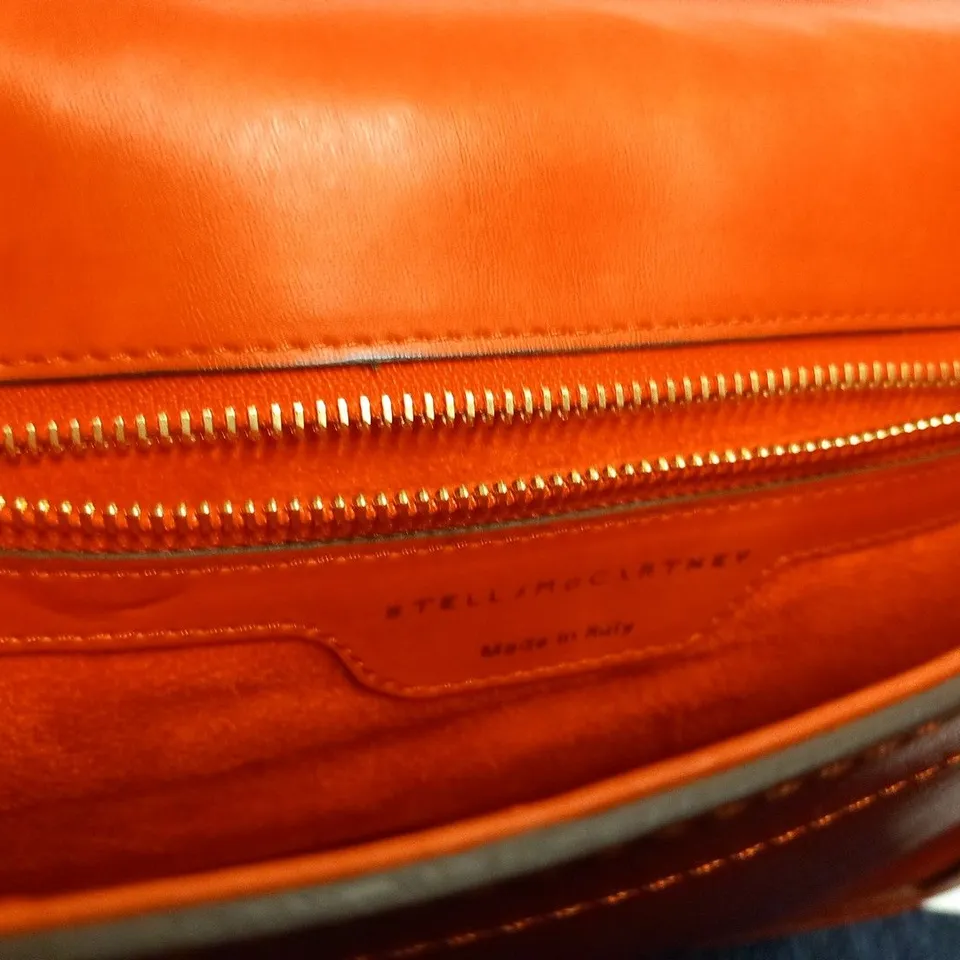 STELLA MCCARTNEY RED LEATHER CLUTCH BAG