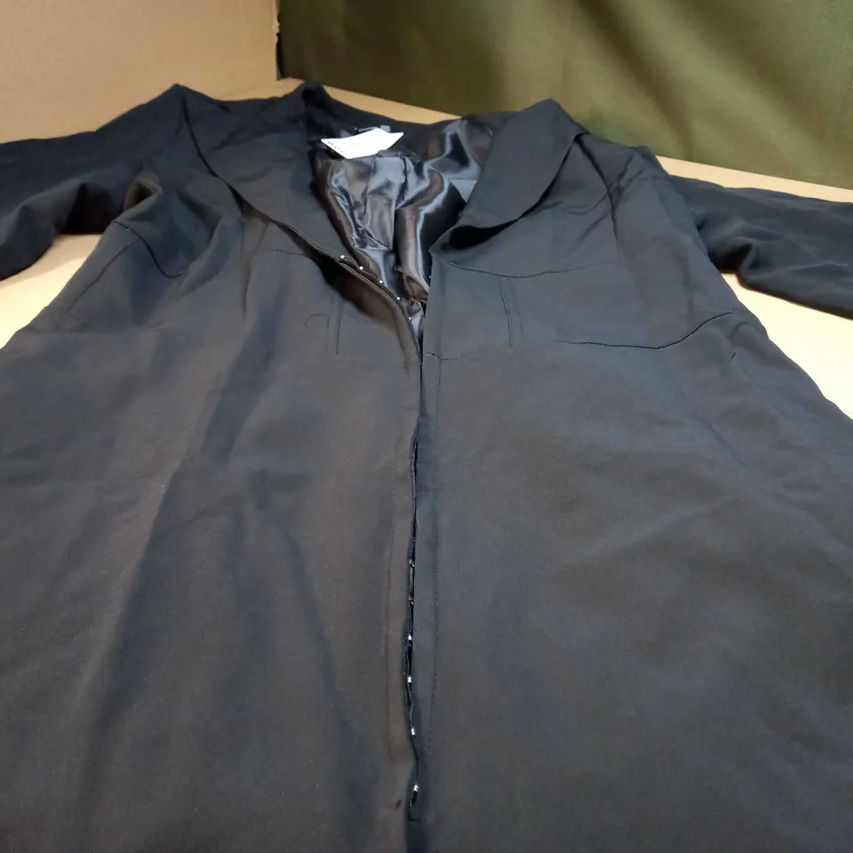 BOOHOO BLACK CORSET STYLE BLAZER DRESS - SIZE 28