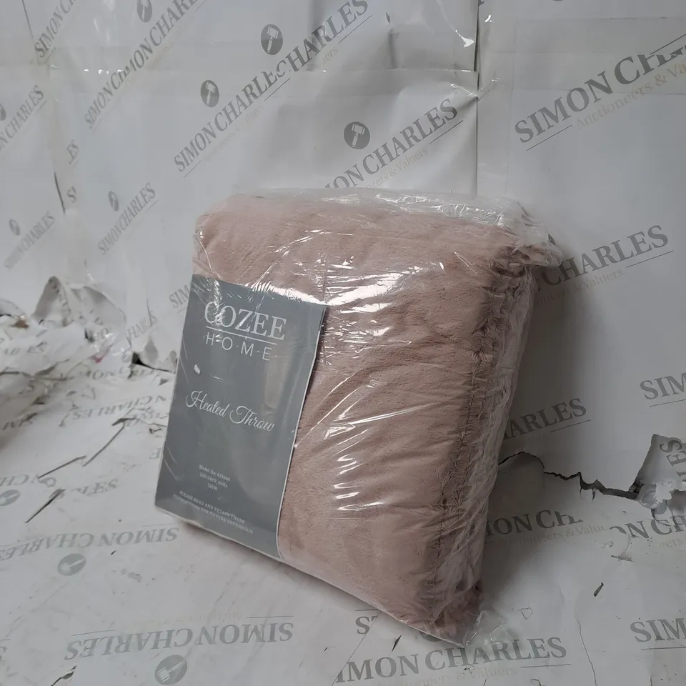 COZEE HOME HEATED THROW - PINK 