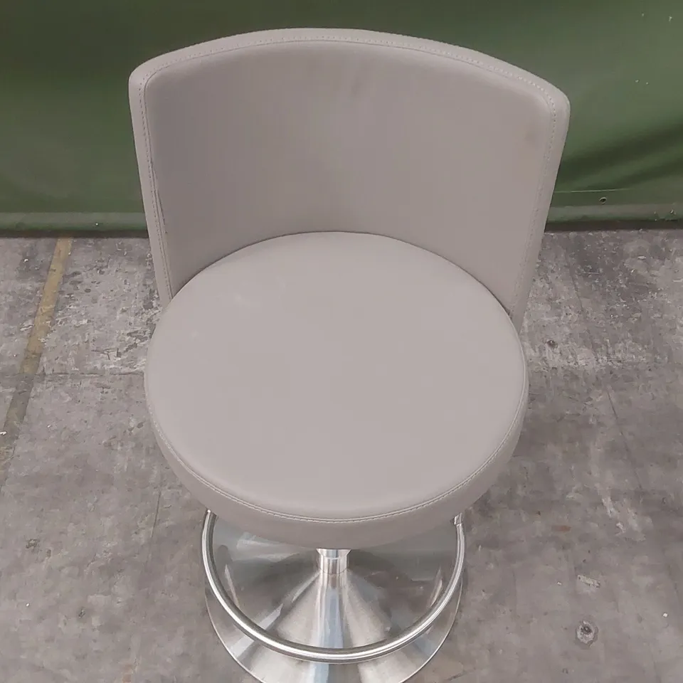 QUALITY DESIGNER MONZA STAINLESS STEEL AND PU LEATHER BAR STOOL