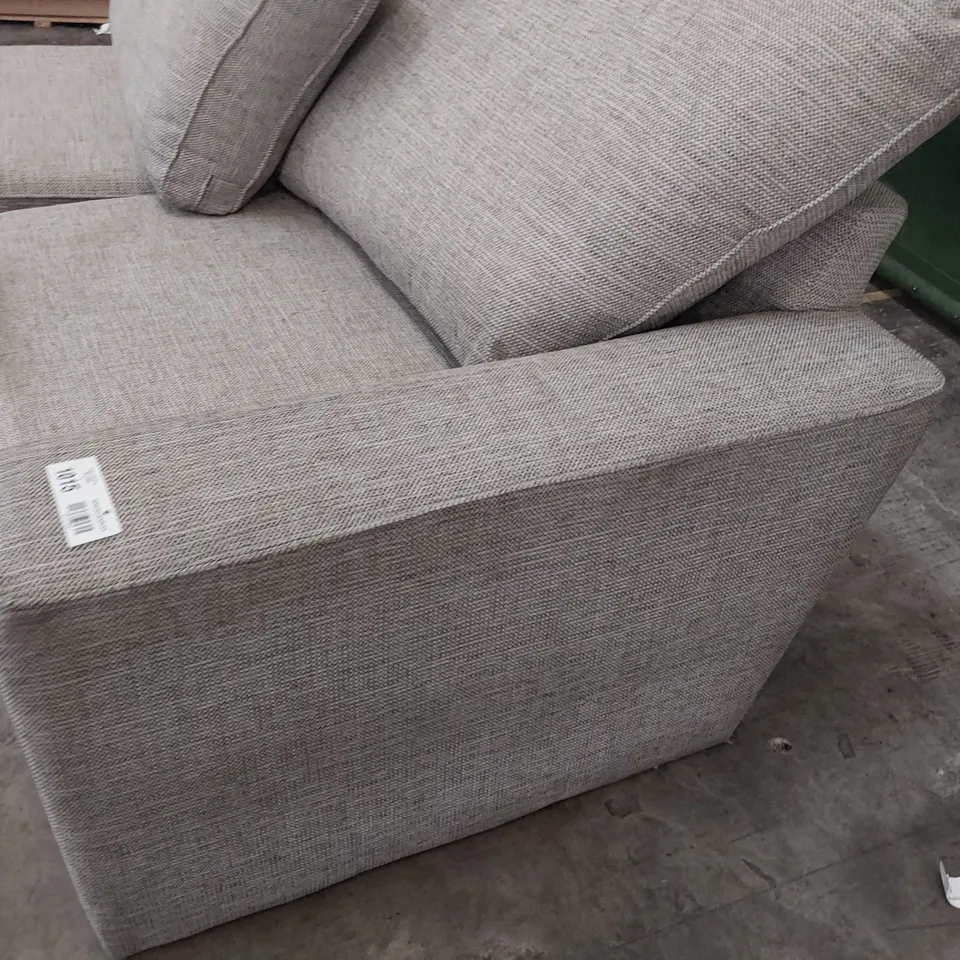 TWO SEATER SECTION LIGHT GREY FABRIC 