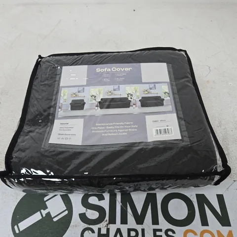 SOFA COVER – BLACK, ONE-PIECE MAINTENANCE-FRIENDLY FABRIC