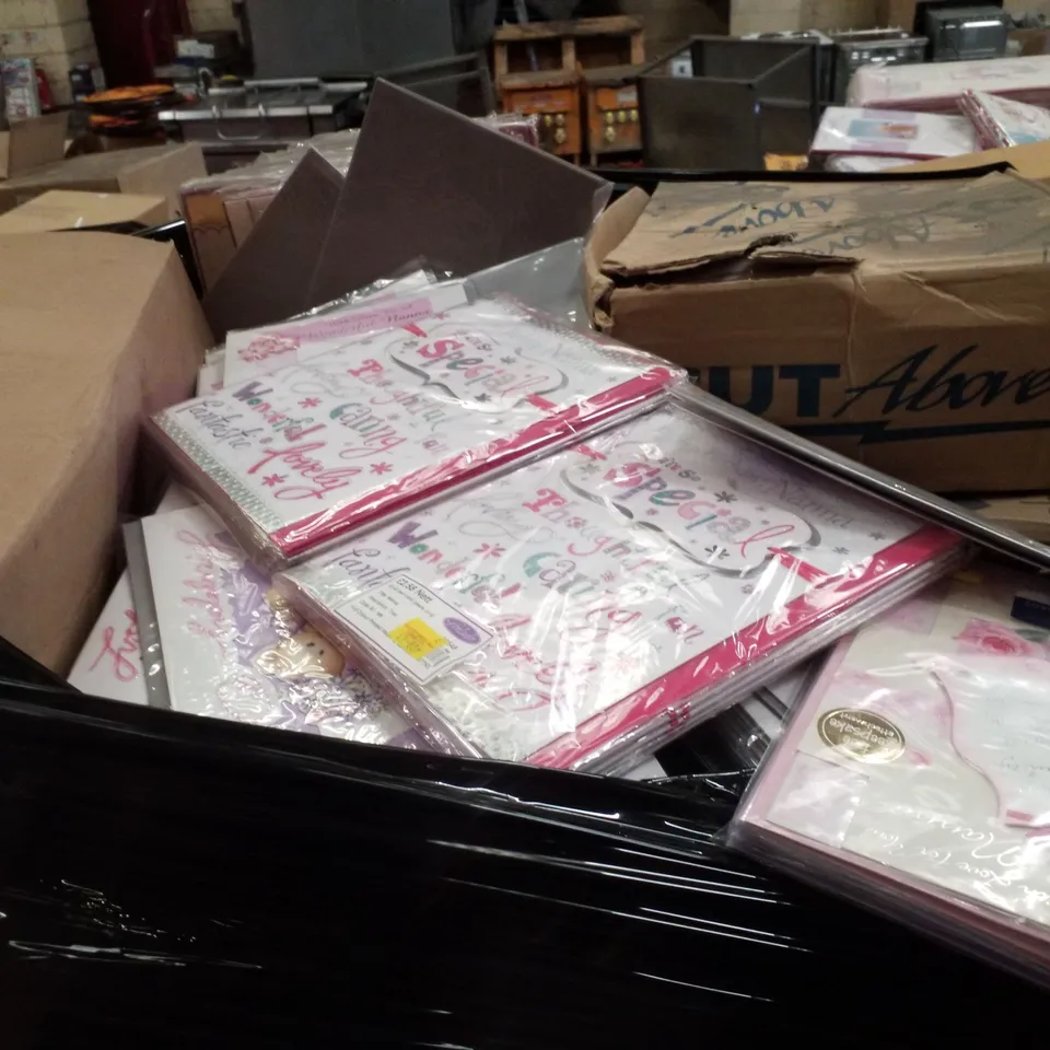PALLET CONTAINING LARGE QUANTITY OF ASSORTED GREETINGS CARDS