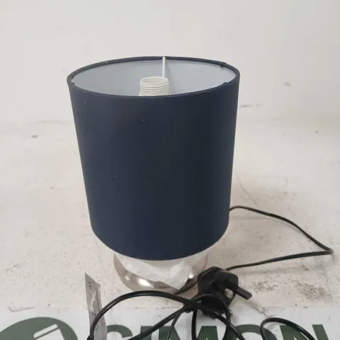 GOODHOME TABLE LAMP – BLUE FABRIC SHADE, E14 FITTING 