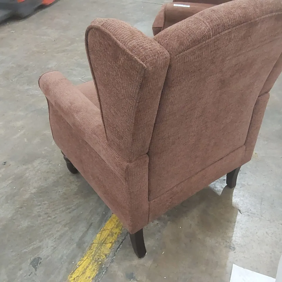 QUALITY DESIGNER FABRIC UPHOLSTERED ARMCHAIR
