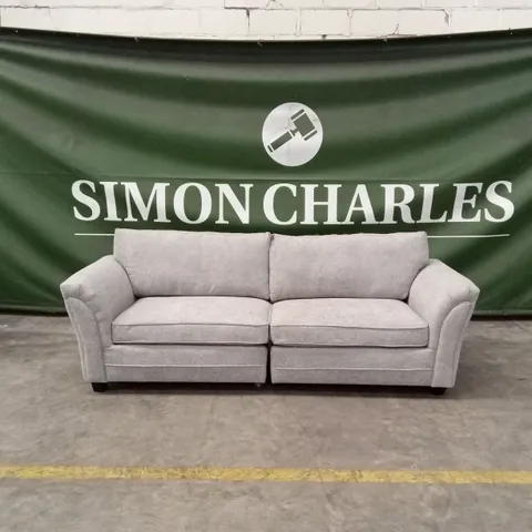 DURY CHUNKY WEAVE 4 SEATER STANDARD BACK SOFA - GREY