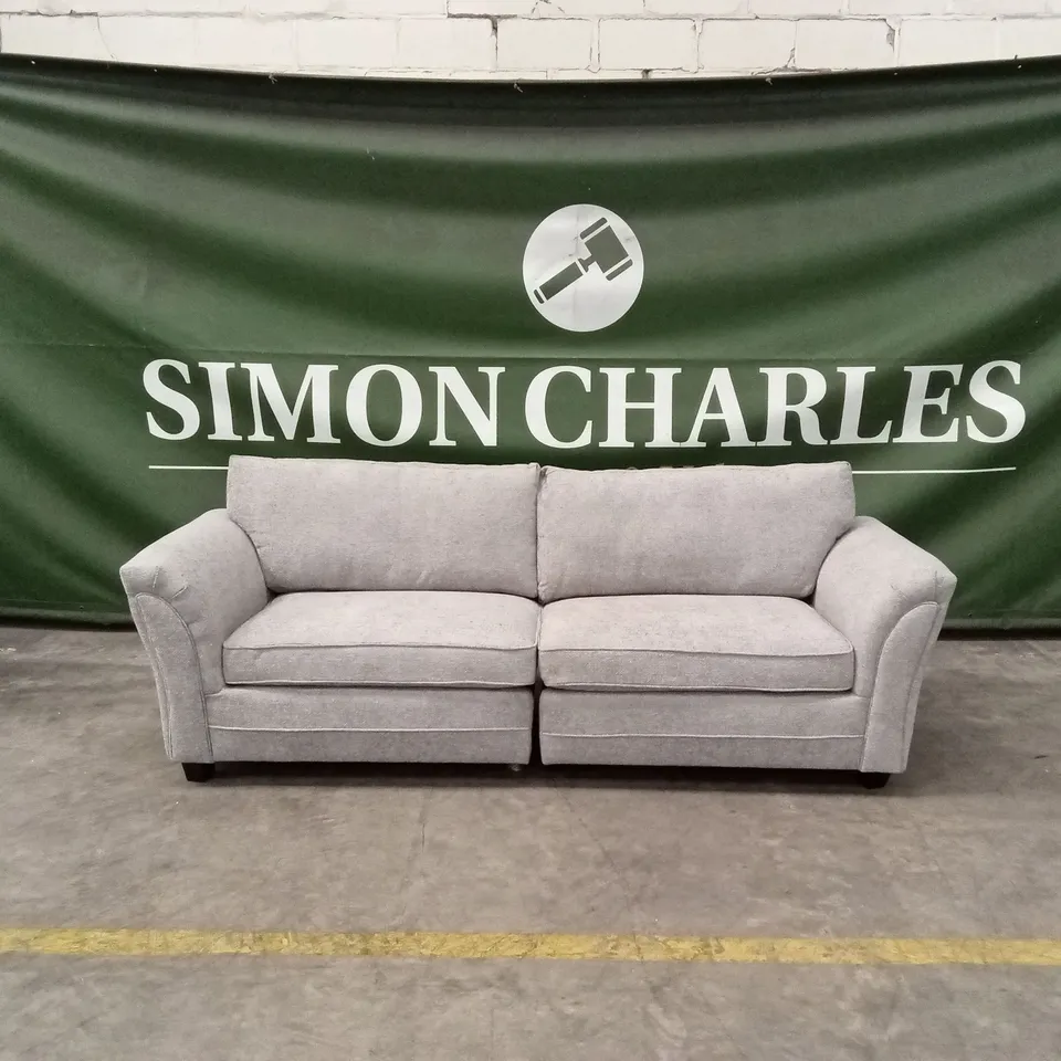 DURY CHUNKY WEAVE 4 SEATER STANDARD BACK SOFA - GREY RRP £679