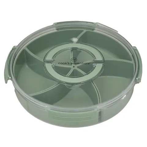 OUTLET COOK'S ESSENTIALS TURNTABLE DIVIDER LOCK TRAY
