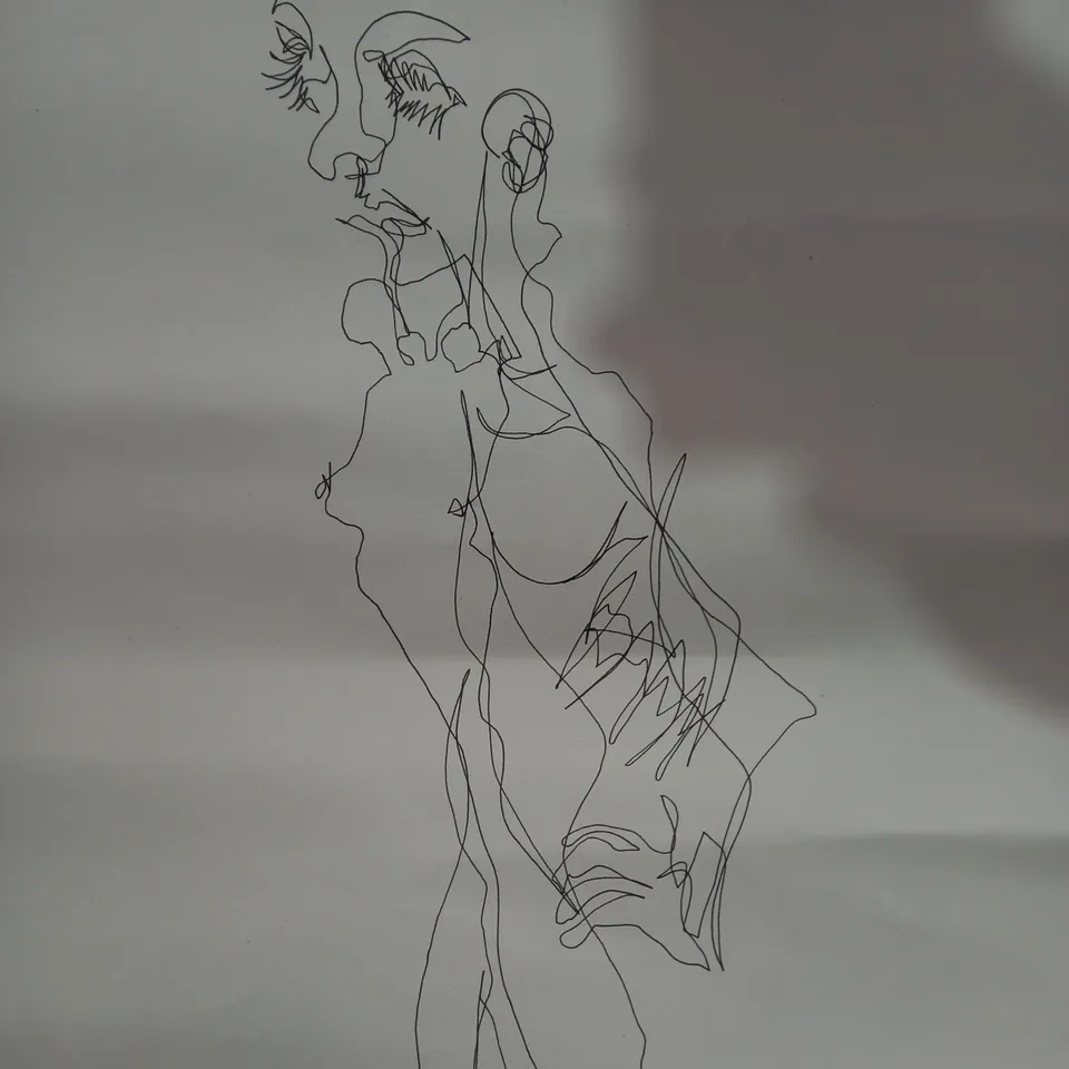 LOT OF 3 SIGNED ABSTRACT NUDE PEN SKETCHES