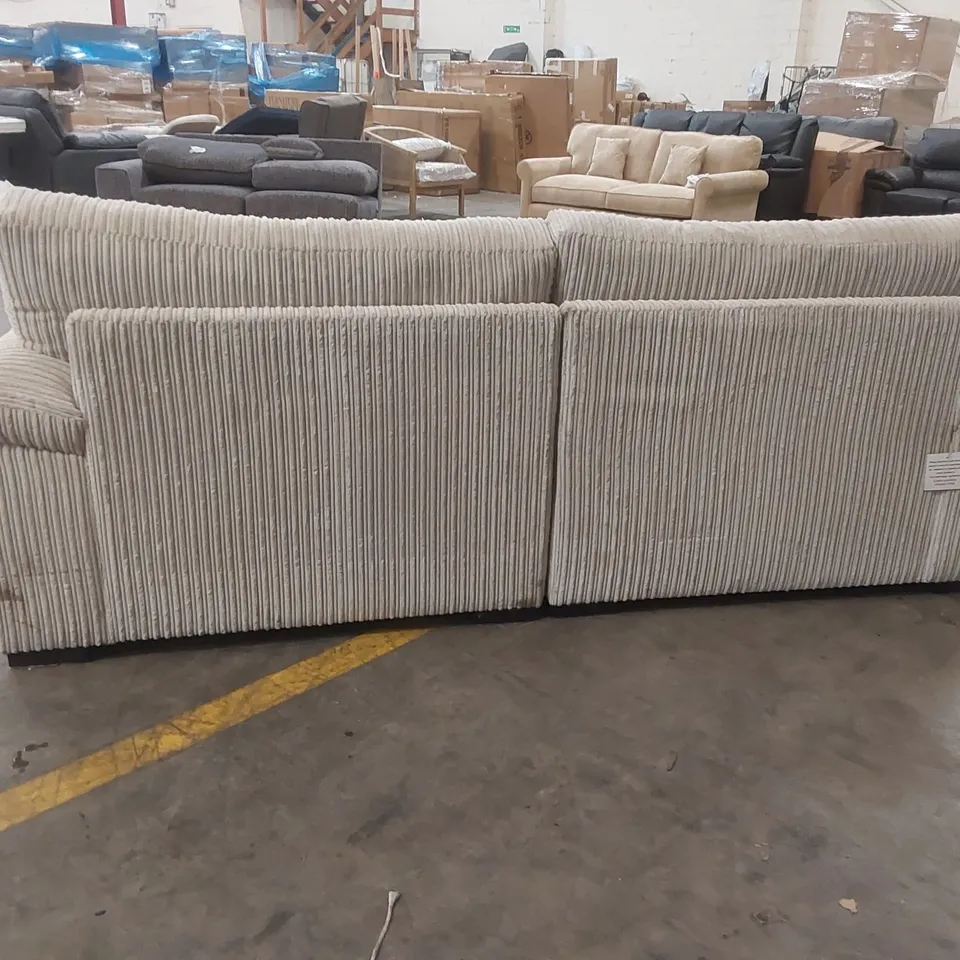 QUALITY DESIGNER AMALFI 4 SEATER FABRIC UPHOLSTERED SOFA