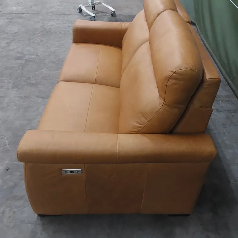 QUALITY DESIGNER ITALIAN MADE ADRIANO 3 SEATER ELECTRIC RECLINER LEATHER UPHOLSTERED SOFA 