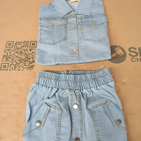 MISS LOVELY DENIM SHIRT & SKIRT SET – WOMEN'S, UK 12 (EU 40)