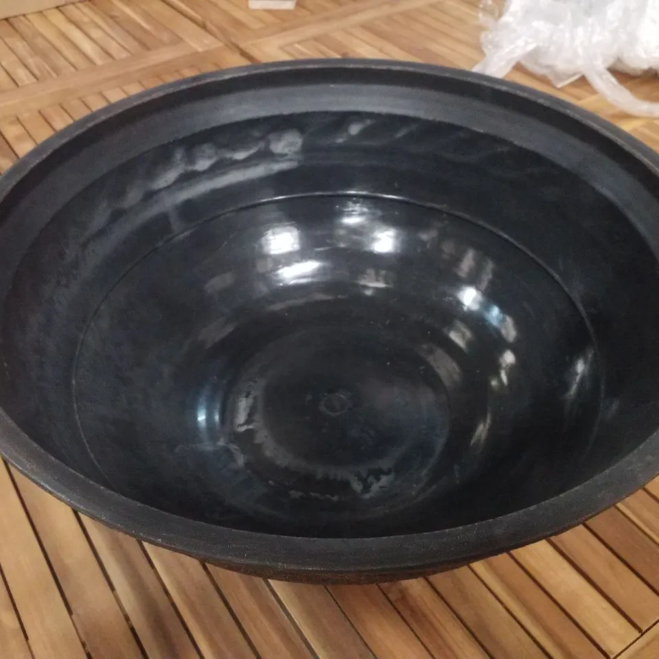 CANVAS PLANT POT - BLACK