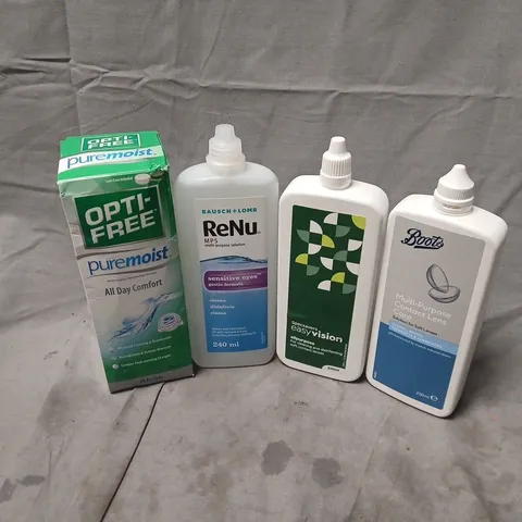 APPROXIMATELY 20 ASSORTED EYE SOLUTIONS TO INCLUDE SPECSAVERS EASYVISION, BOOTS MULTI-PURPOSE, RENU MULTI-PURPOSE EYE SOLUTION, ETC - COLLECTION ONLY
