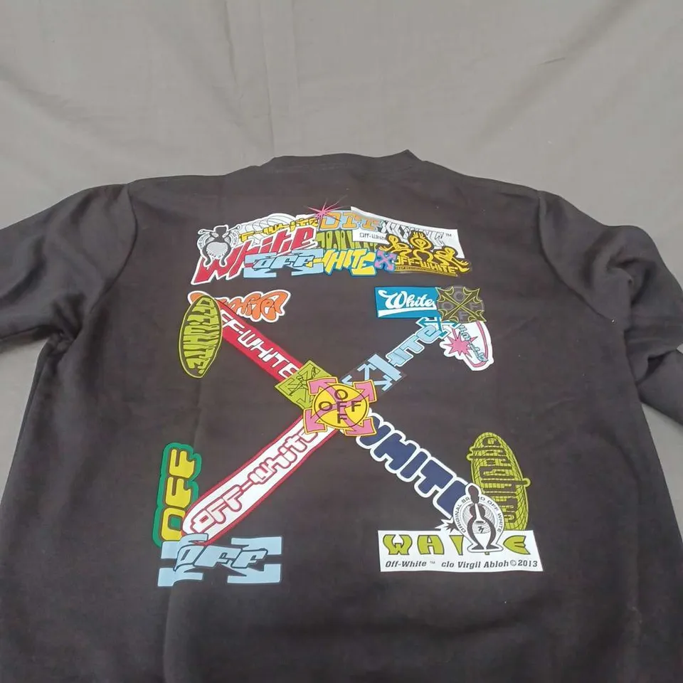 OFF WHITE GRAPHIC SWEATSHIRT - SIZE L