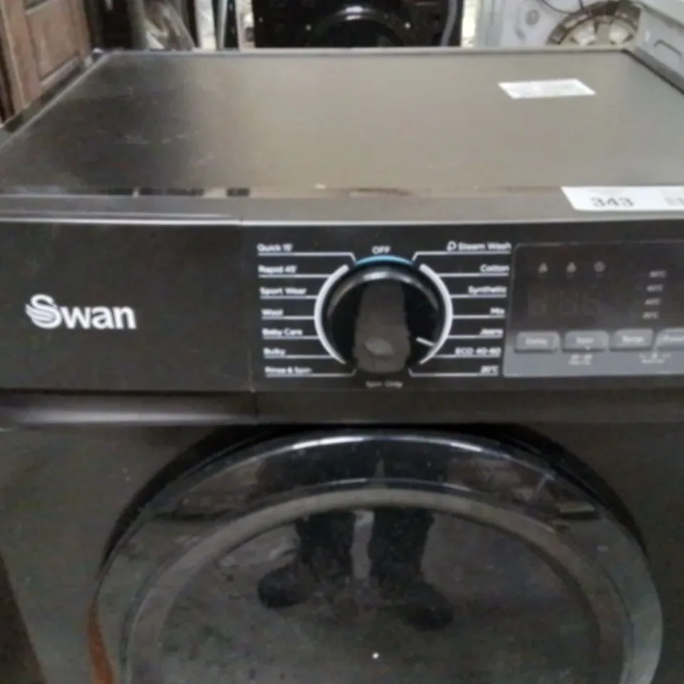 SWAN 8KG 1400 SPIN FREESTANDING WASHING MACHINE - BLACK