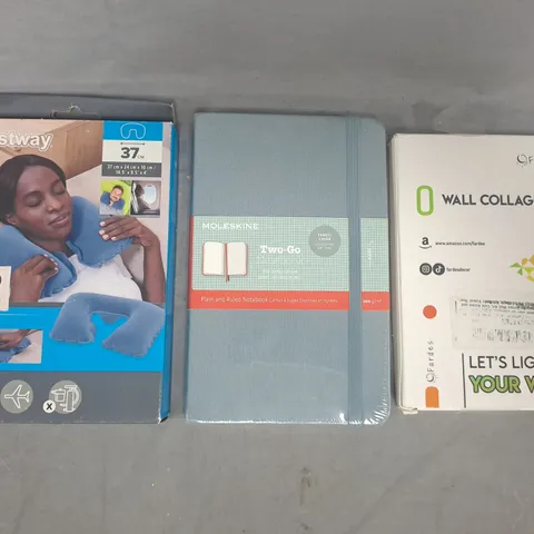 APPROXIMATELY 10 ASSORTED HOUSEHOLD ITEMS TO INCLUDE WALL COLLAGE KIT, NOTEBOOK, ETC