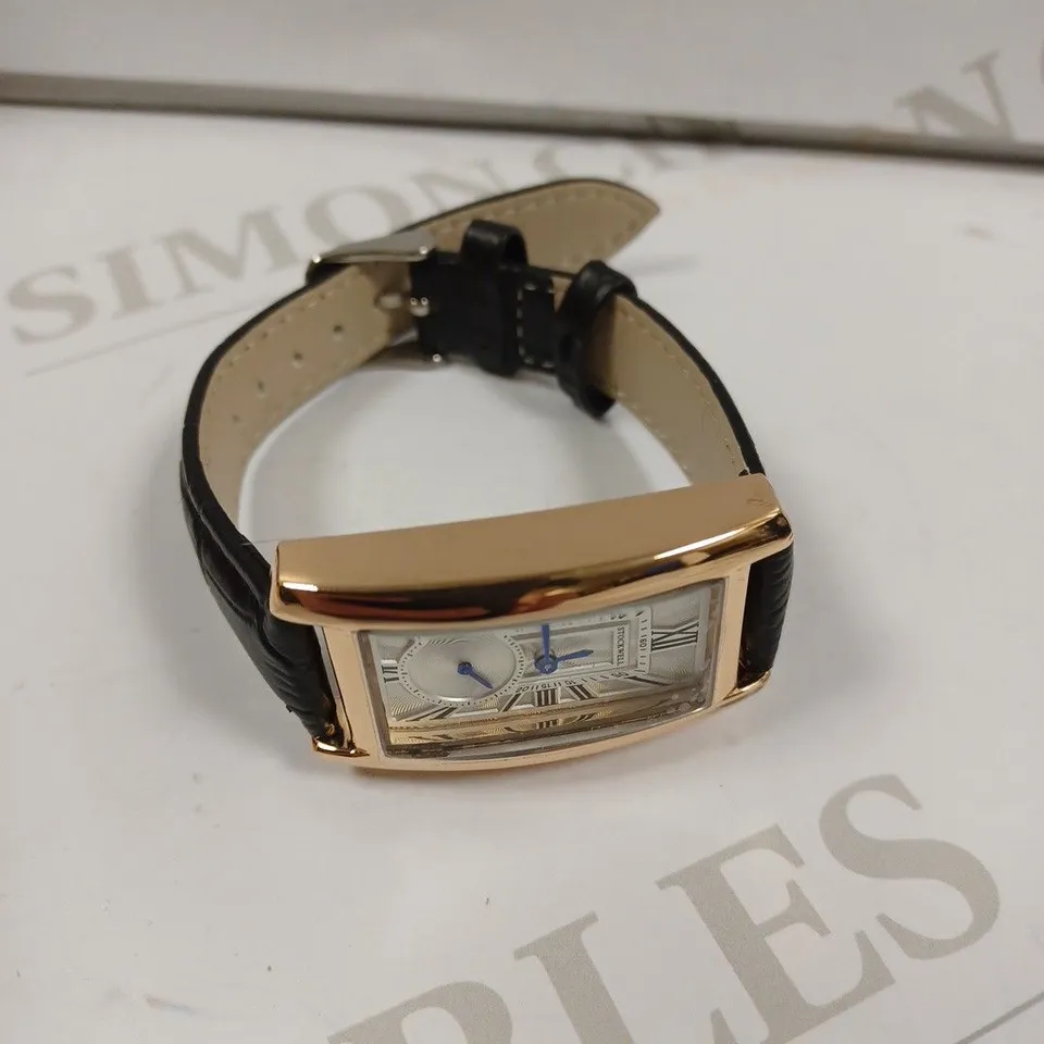 LADIES STOCKWELL WATCH – TEXTURED DIAL WITH SUB DIAL MINUTE HAND – LEATHER STRAP – GIFT BOX INCLUDED