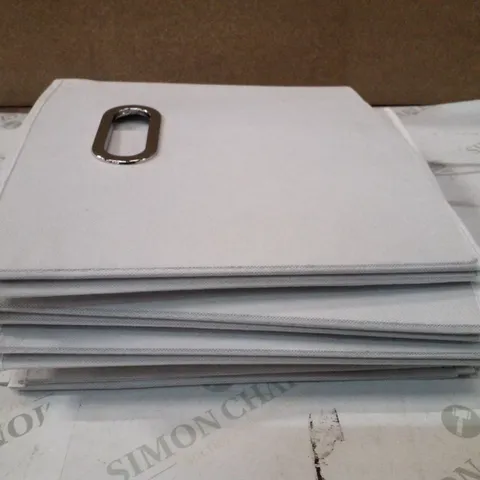 BAGGED 17 STORIES BIN - SET OF 4, WHITE (1 ITEM)