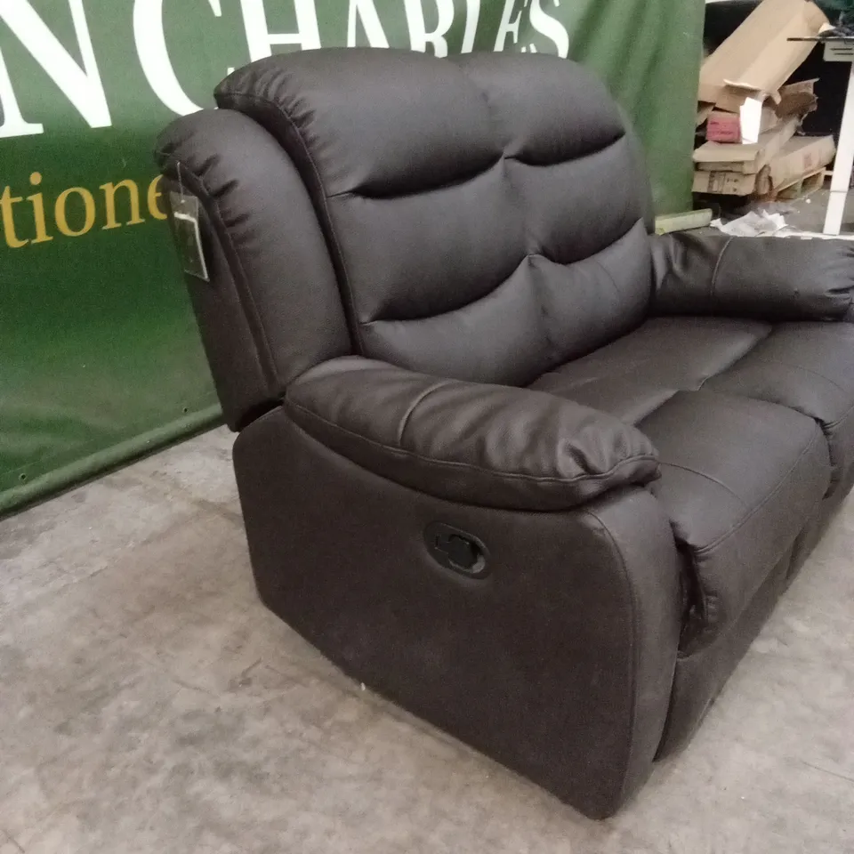 ROTHBURY LUXURY FAUX LEATHER HIGH BACK 2 SEATER MANUAL RECLINER SOFA RRP £629